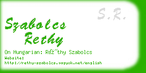 szabolcs rethy business card